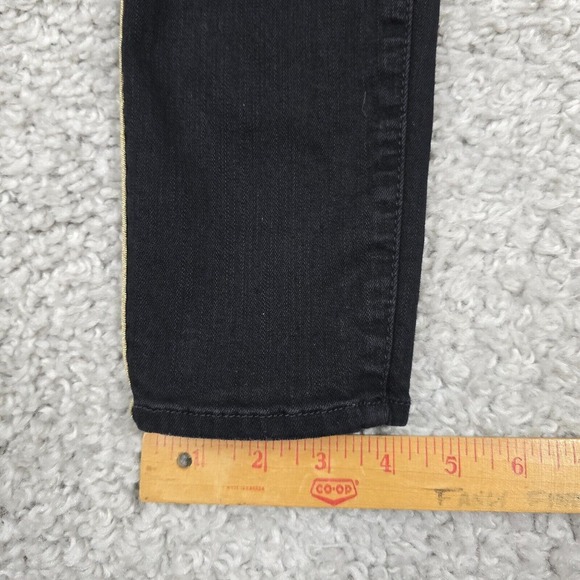 Mother High Waisted Looker Jeans Womens 25 Not Guilty One Liner Black Skinny - Picture 15 of 16